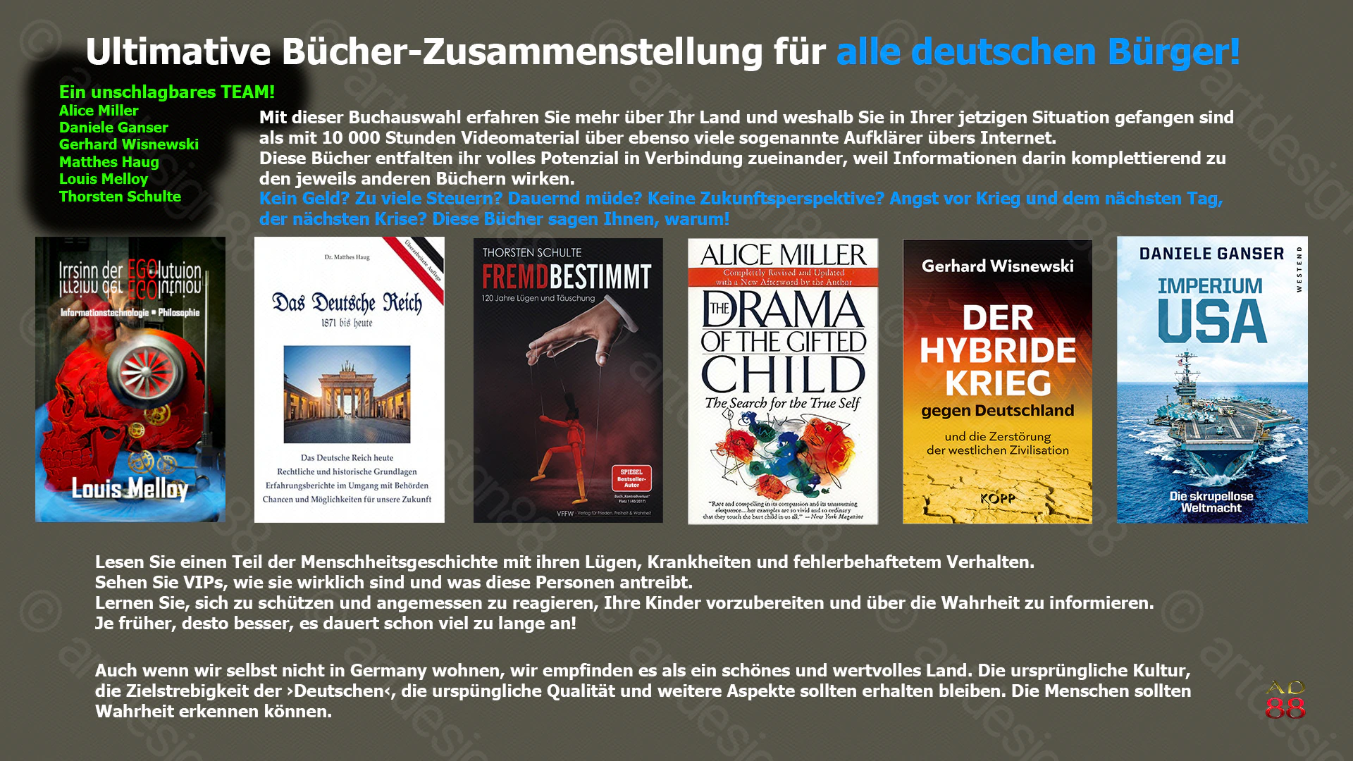 Ultimative Bücher-Zusammenstellung für alle deutschen Bürger!