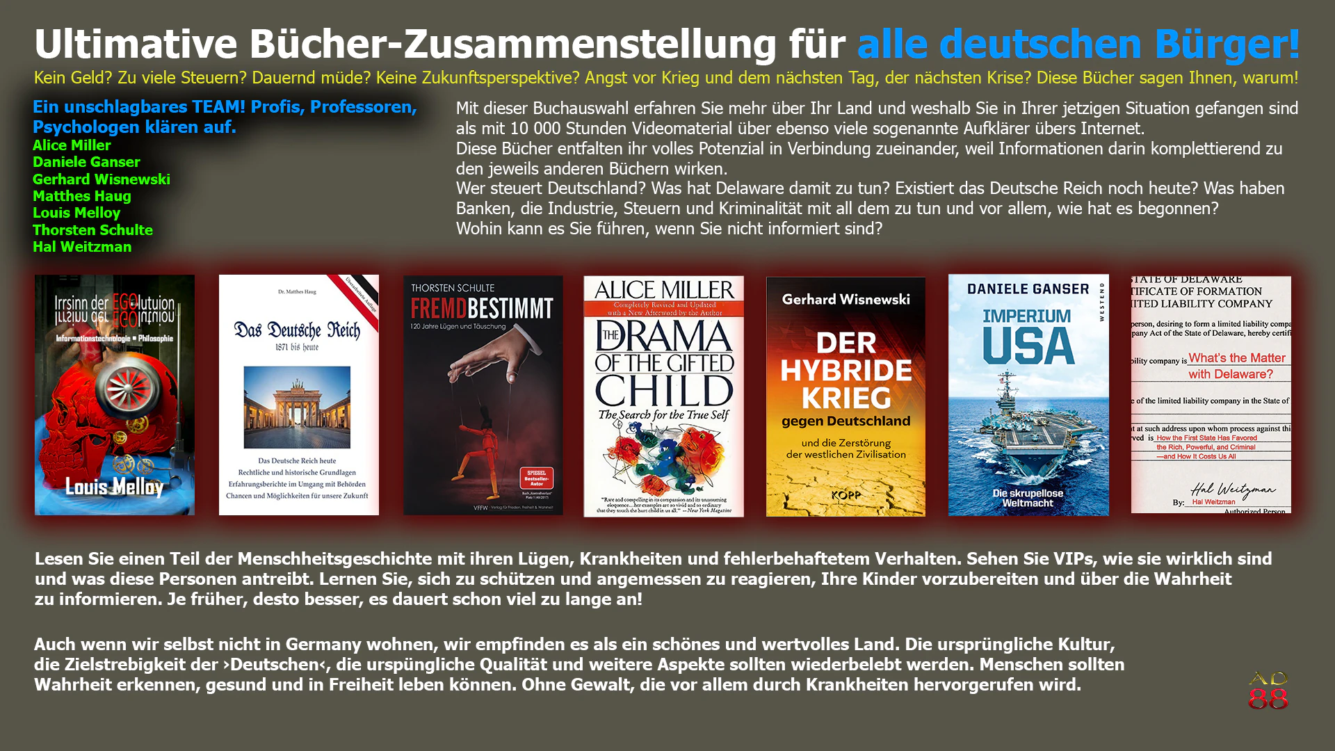 Ultimative Bücher-Zusammenstellung für alle deutschen Bürger!